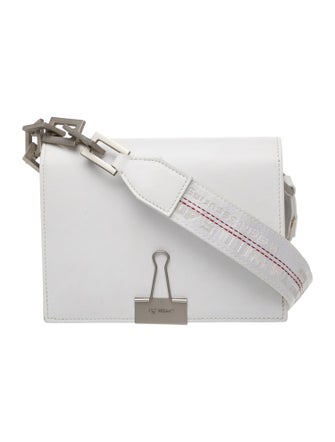 Off-White Leather Clip Bag