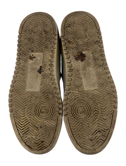 Off-White Leather Colorblock Pattern Sneakers