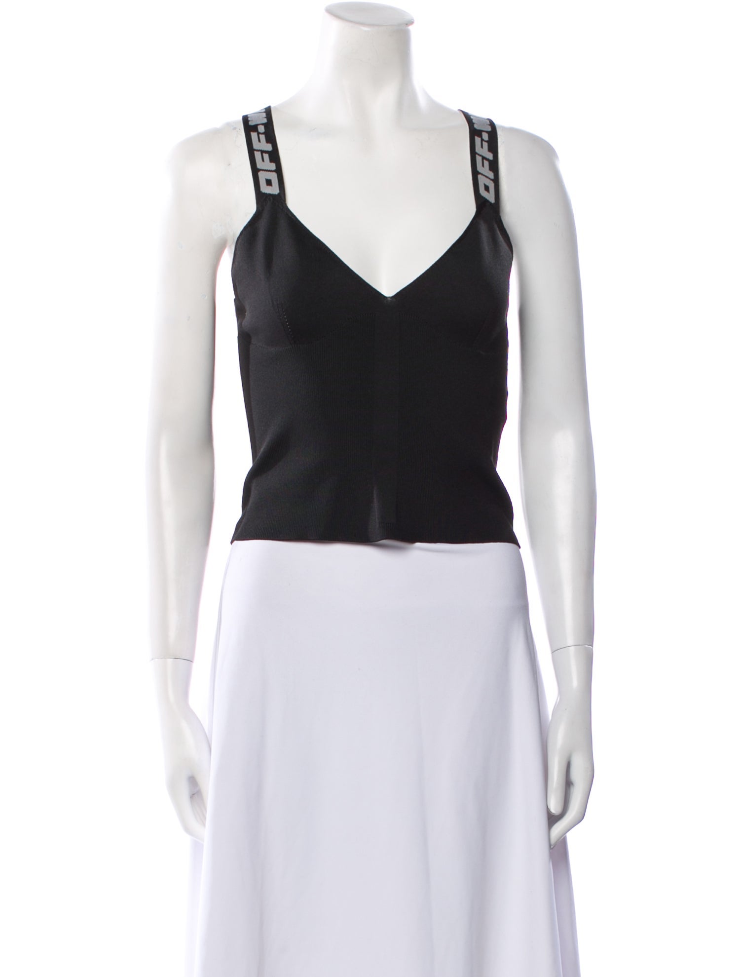 Off-White 2022 V-Neck Crop Top