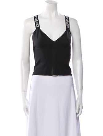 Off-White 2022 V-Neck Crop Top