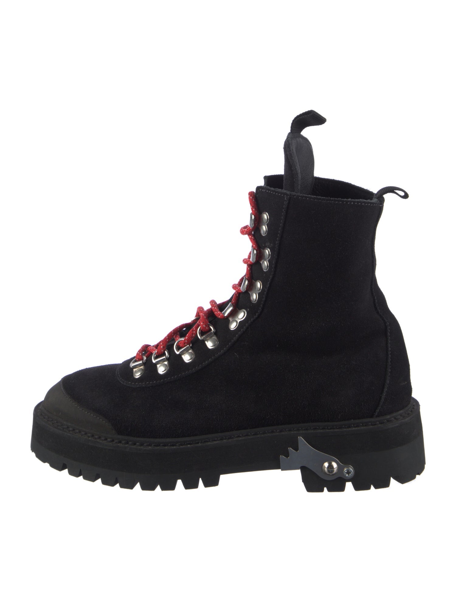 Off-White Suede Combat Boots