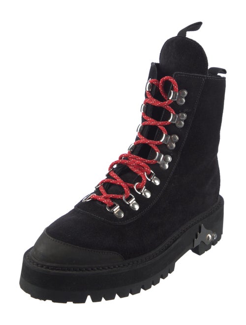Off-White Suede Combat Boots