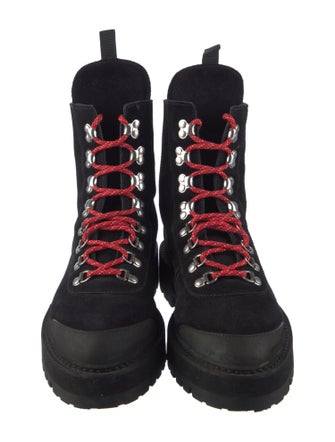 Off-White Suede Combat Boots