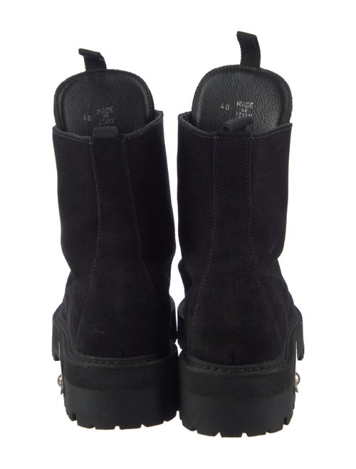 Off-White Suede Combat Boots