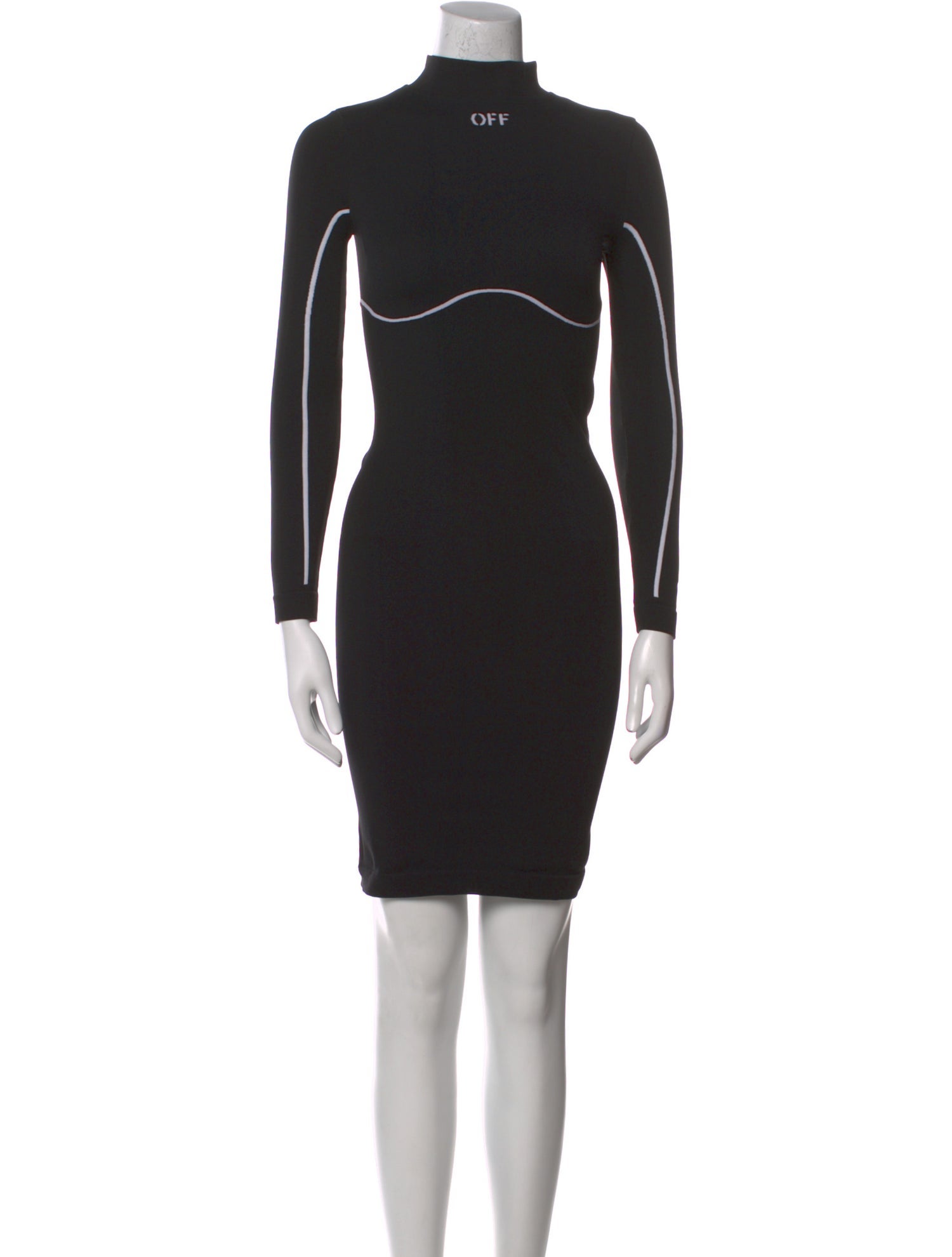 Off-White Turtleneck Mini Dress