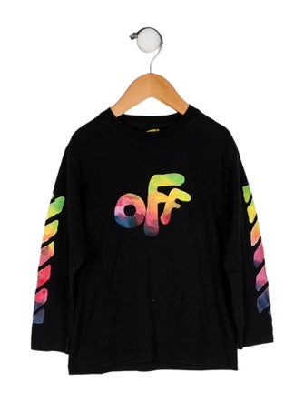 Off-White Arrows Diagonal Graphic Print Long Sleeve T-shirt