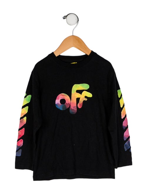 Off-White Arrows Diagonal Graphic Print Long Sleeve T-shirt