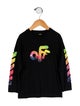 Off-White Arrows Diagonal Graphic Print Long Sleeve T-shirt