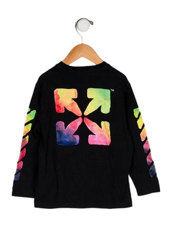 Off-White Arrows Diagonal Graphic Print Long Sleeve T-shirt