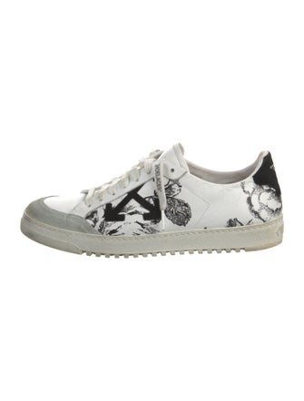 Off-White Leather Printed Sneakers