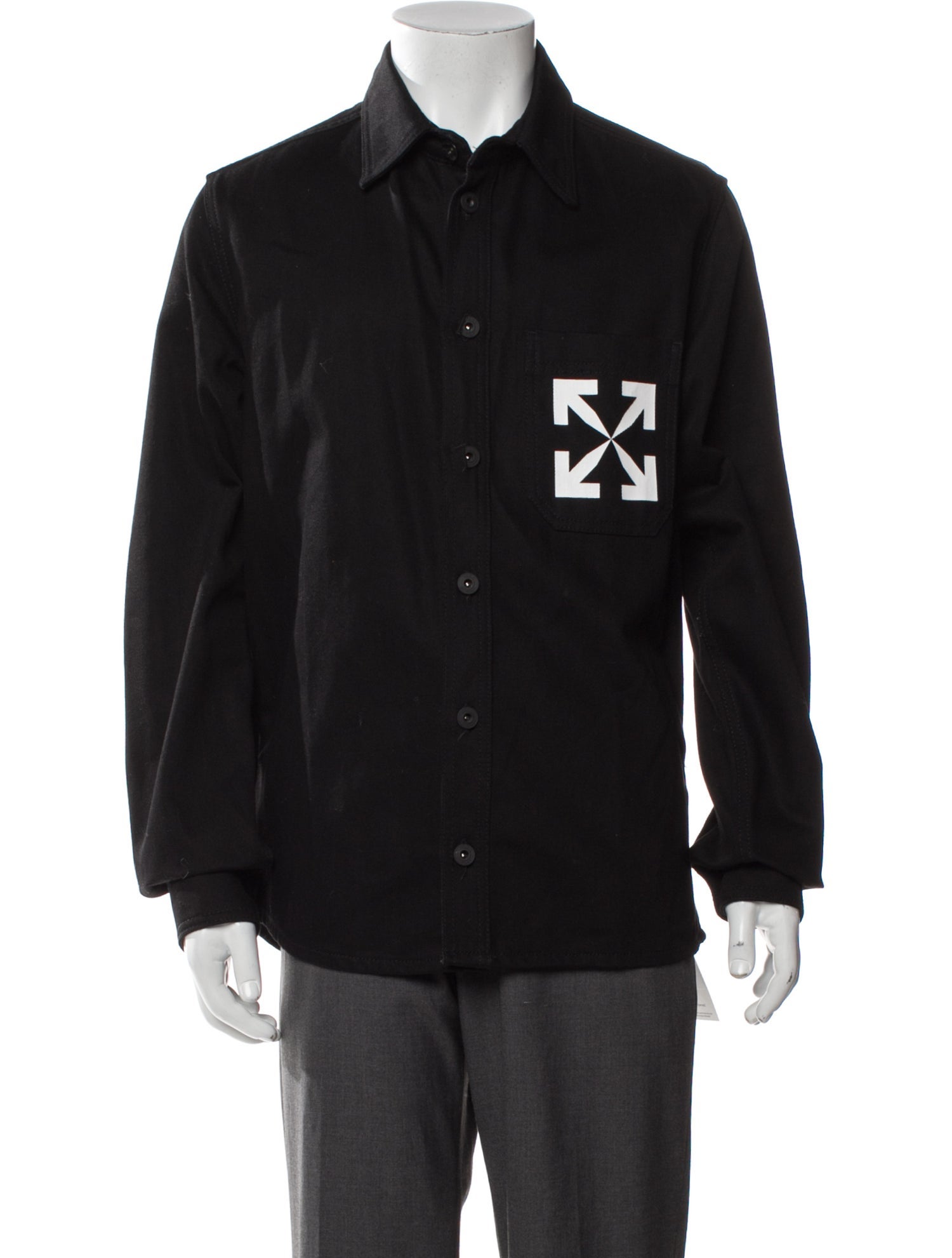 Off-White Arrows Graphic Print Denim Jacket