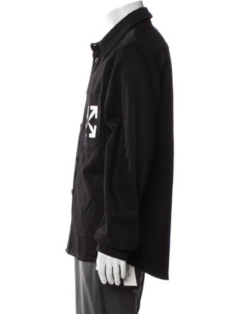 Off-White Arrows Graphic Print Denim Jacket