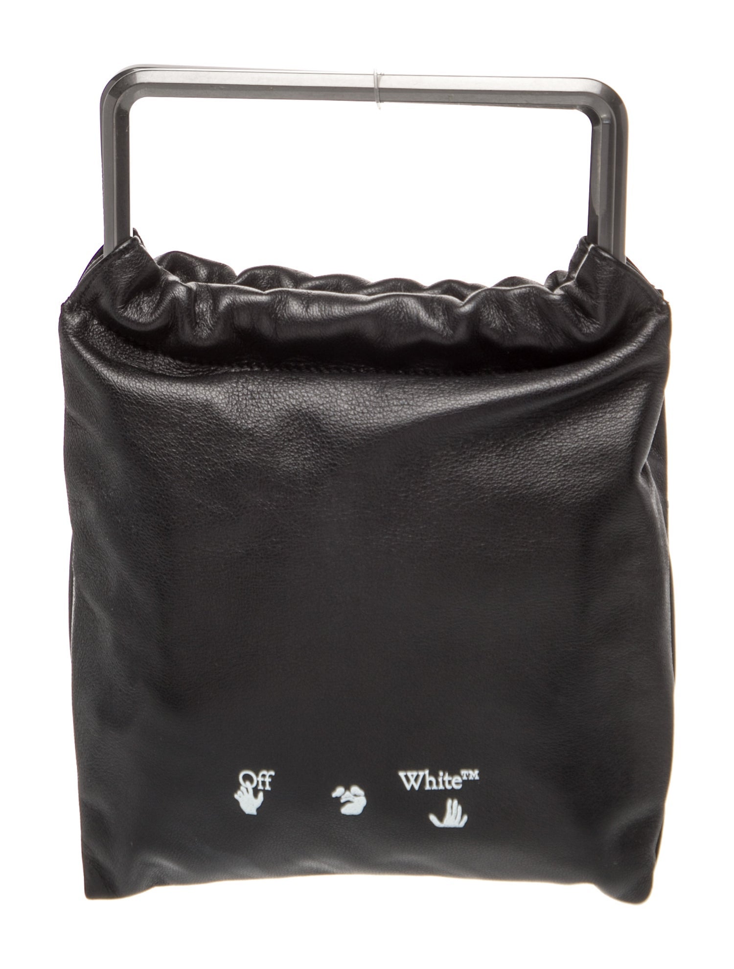 Off-White Leather Top Handle Bag