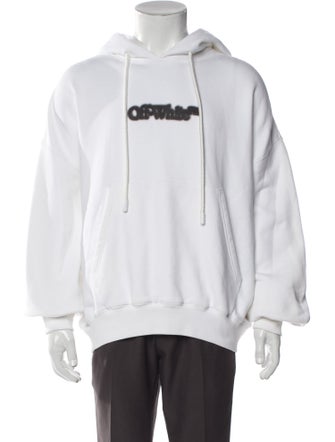Off-White Blurred Logo Graphic Print Hoodie