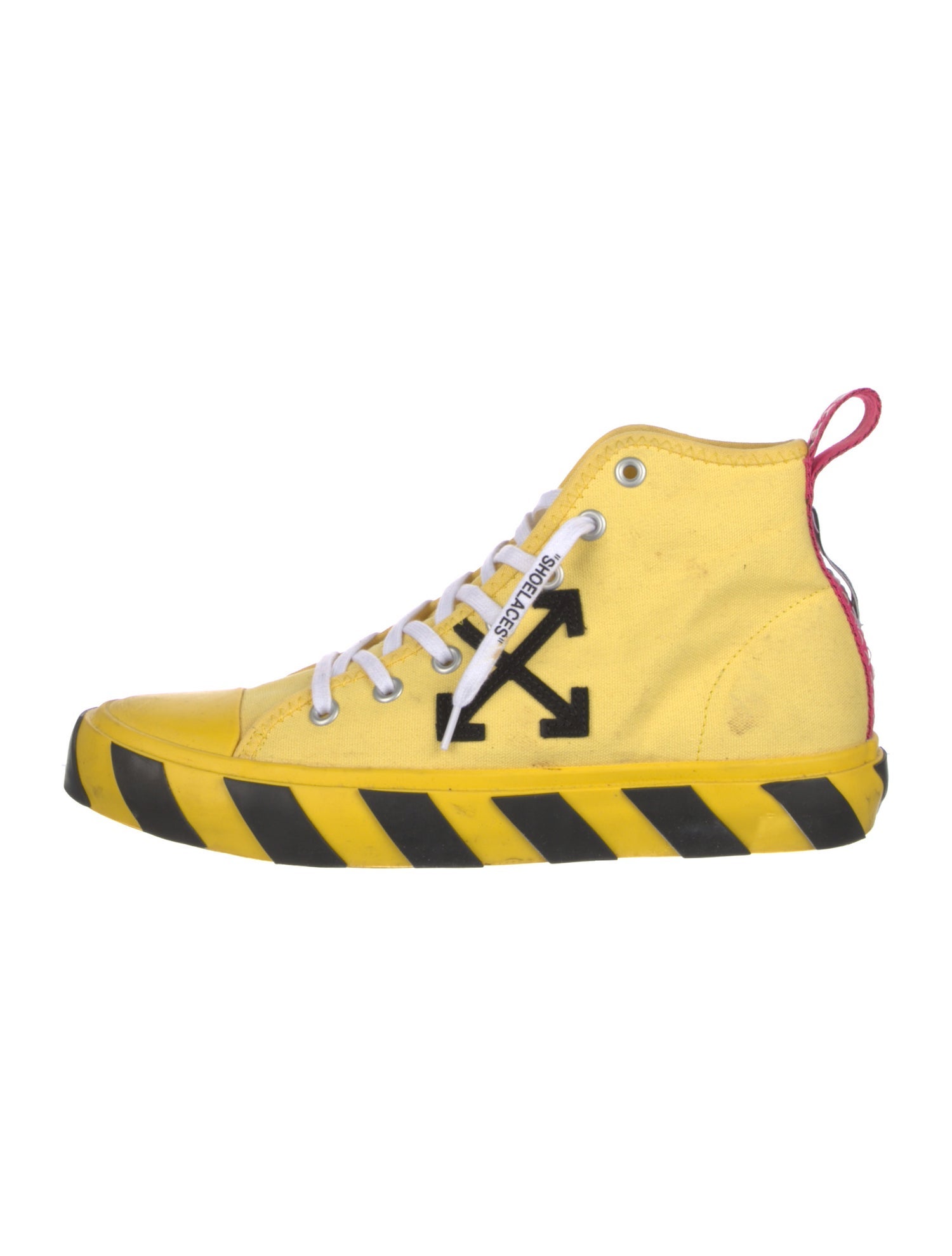 Off-White Canvas Printed Sneakers