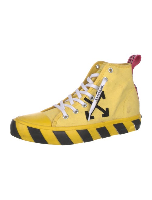 Off-White Canvas Printed Sneakers