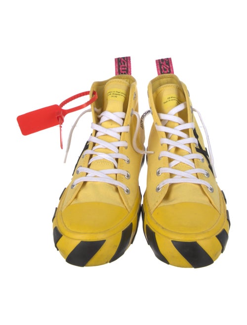 Off-White Canvas Printed Sneakers