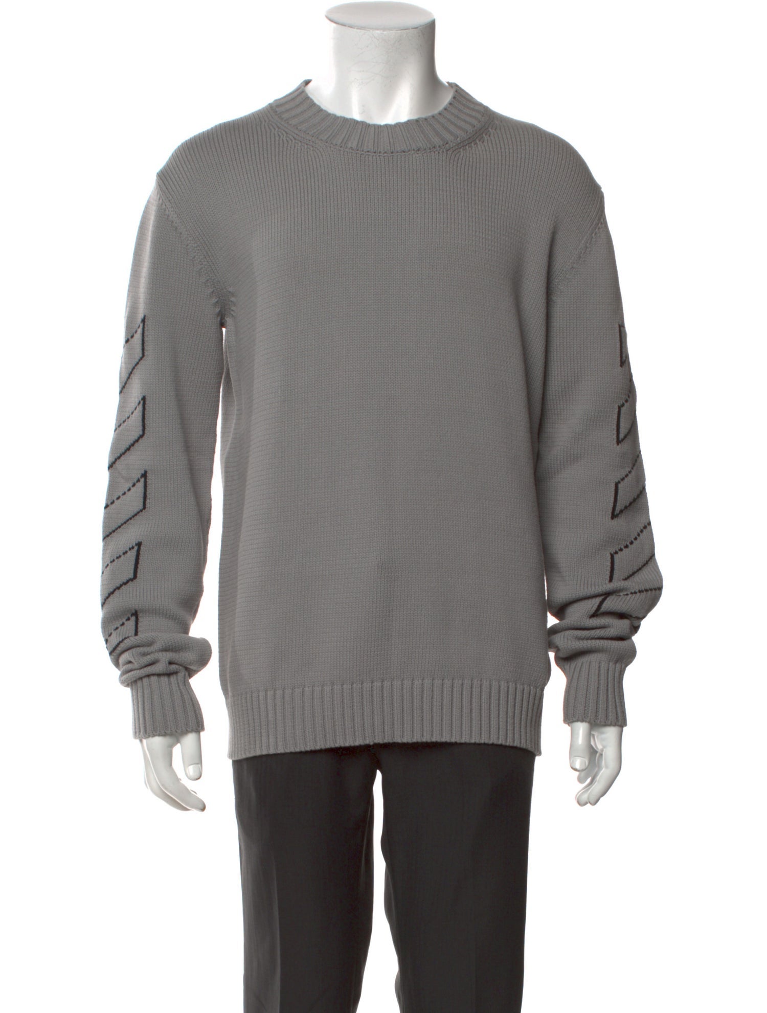 Off-White Crew Neck Long Sleeve Pullover