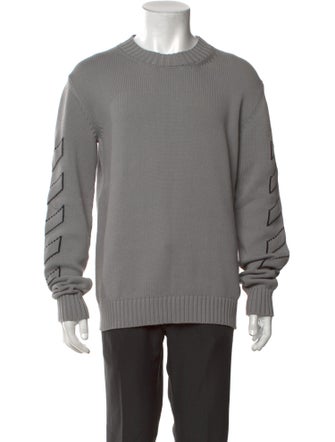 Off-White Crew Neck Long Sleeve Pullover