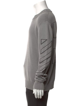 Off-White Crew Neck Long Sleeve Pullover