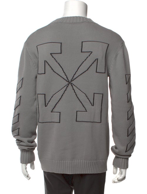 Off-White Crew Neck Long Sleeve Pullover