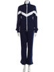Off-White Colorblock Pattern Embroidered Accent Tracksuit