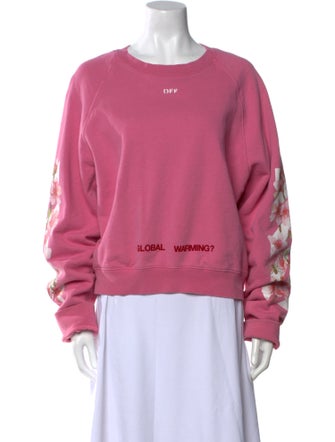 Off-White 2017 'Global Warming' Cherry Blossom Arrows Sweatshirt