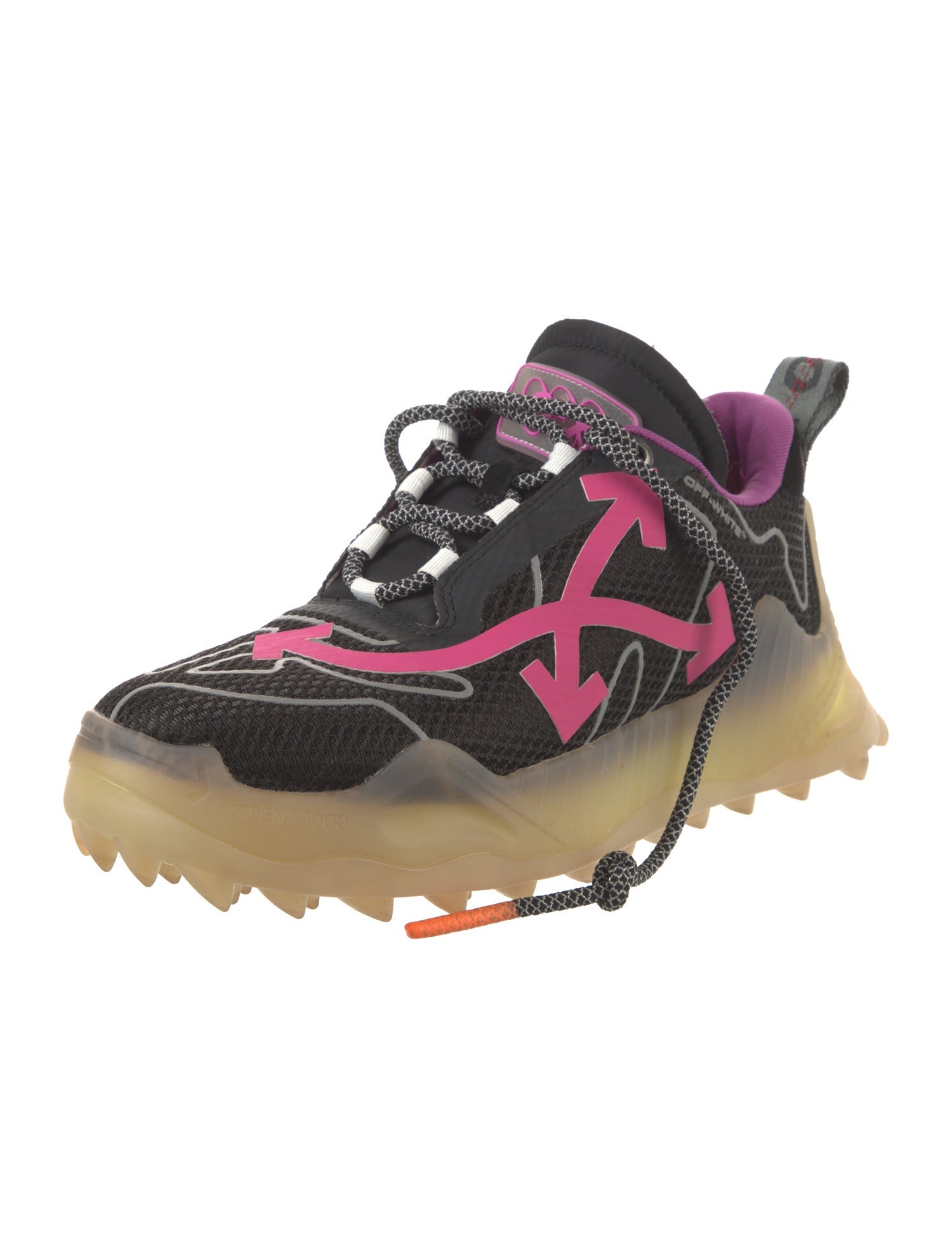 Off-White ODSY - 1000 'Transparent Sole - Fuchsia' Athletic Sneakers