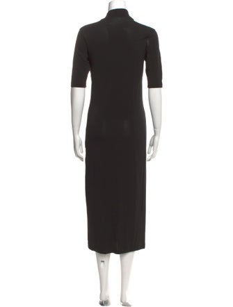 Off-White Mock Neck Long Dress