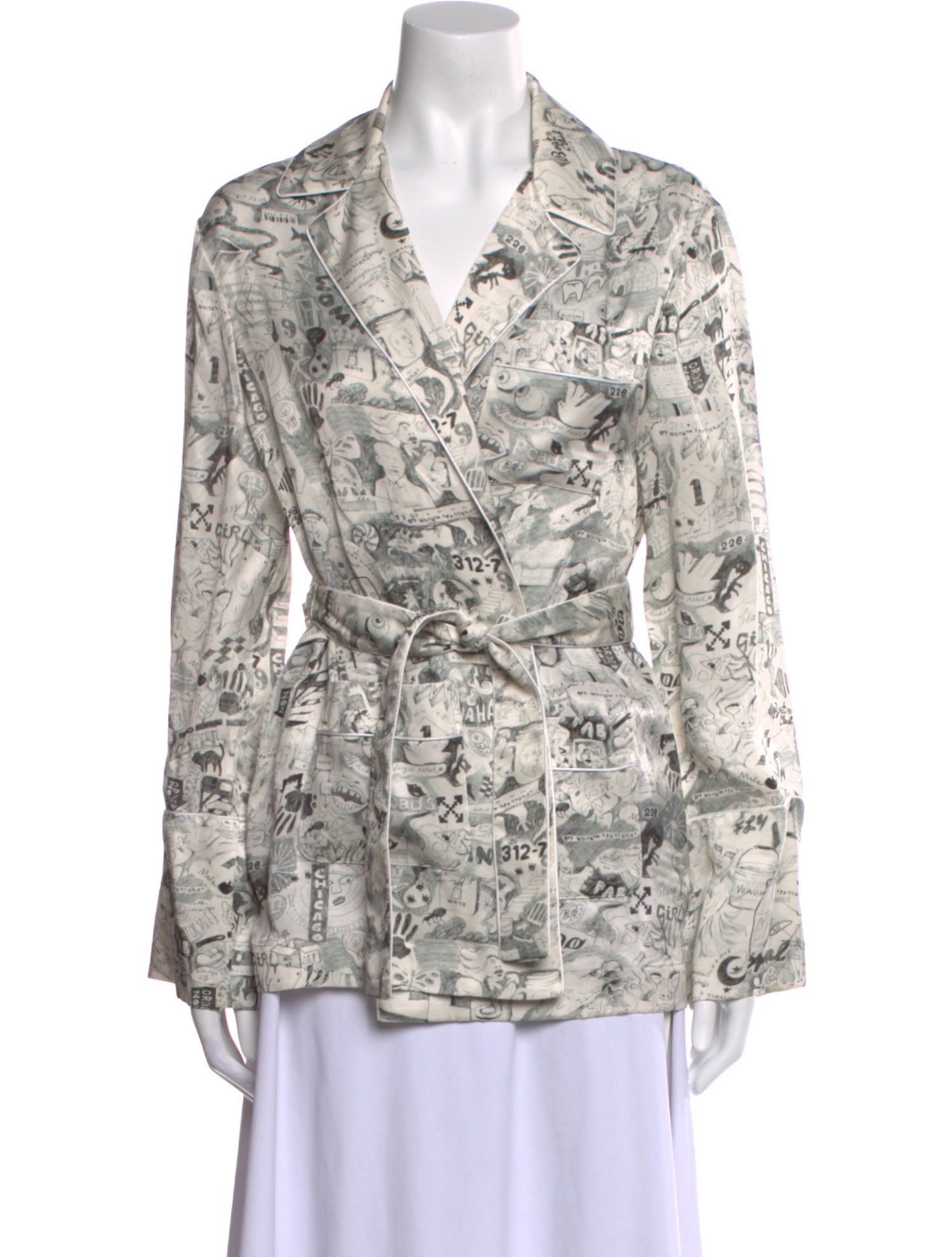 Off-White 2019 Printed Button-Up Top