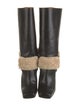 Off-White Shearling Leather Boots