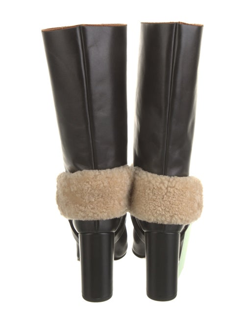 Off-White Shearling Leather Boots