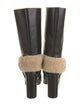 Off-White Shearling Leather Boots