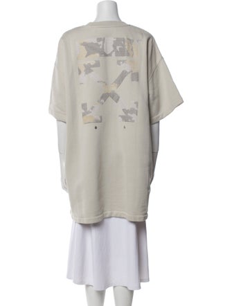 Off-White Crew Neck Short Sleeve Tunic