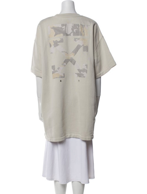 Off-White Crew Neck Short Sleeve Tunic