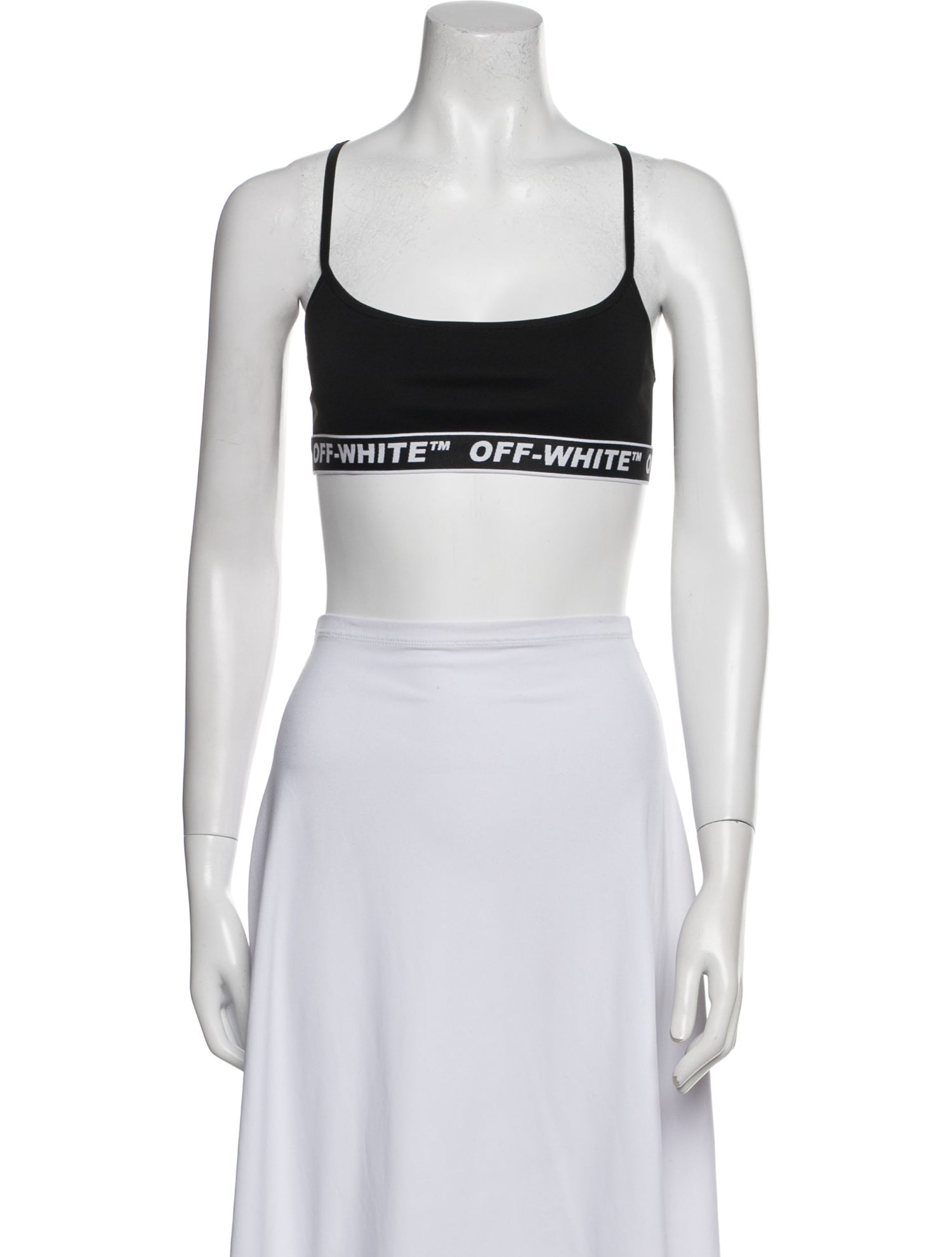 Off-White 2018 Graphic Print Crop Top
