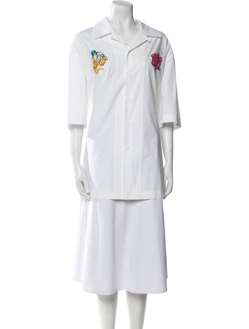 Off-White 2022 Graffiti Button-Up Top