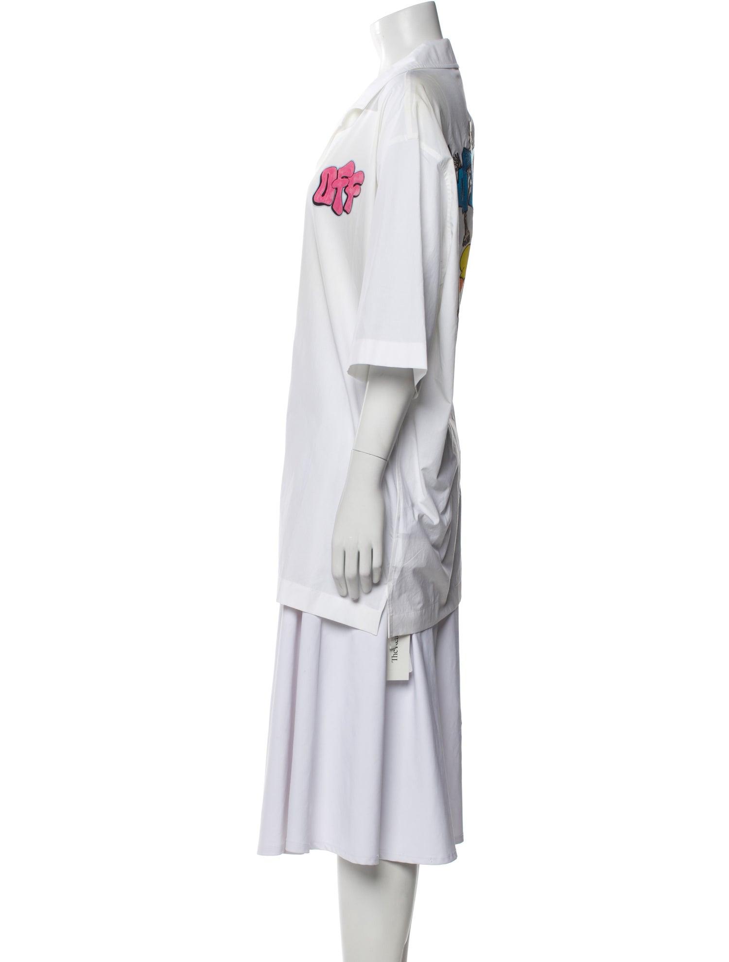 Off-White 2022 Graffiti Button-Up Top