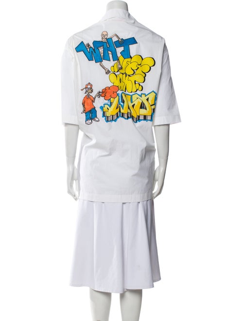 Off-White 2022 Graffiti Button-Up Top
