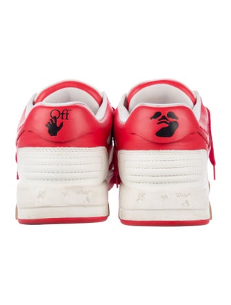 Off-White Leather Printed Sneakers