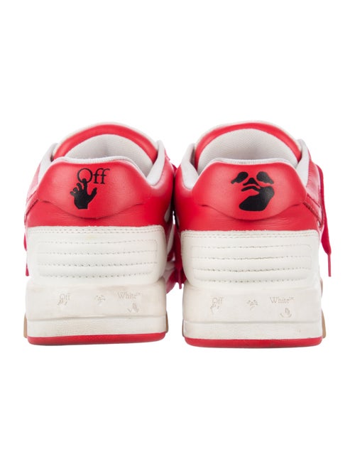 Off-White Leather Printed Sneakers