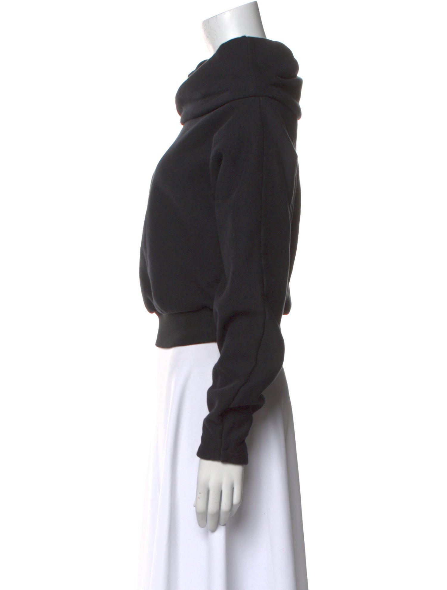 Off-White Cowl Neck Long Sleeve Sweatshirt