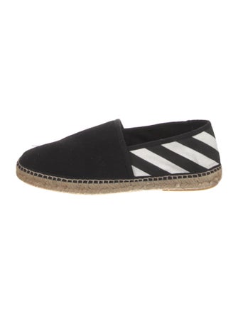 Off-White Canvas Striped Espadrilles