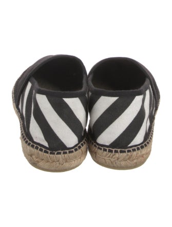 Off-White Canvas Striped Espadrilles