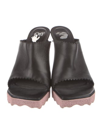 Off-White Sponge Leather Slides