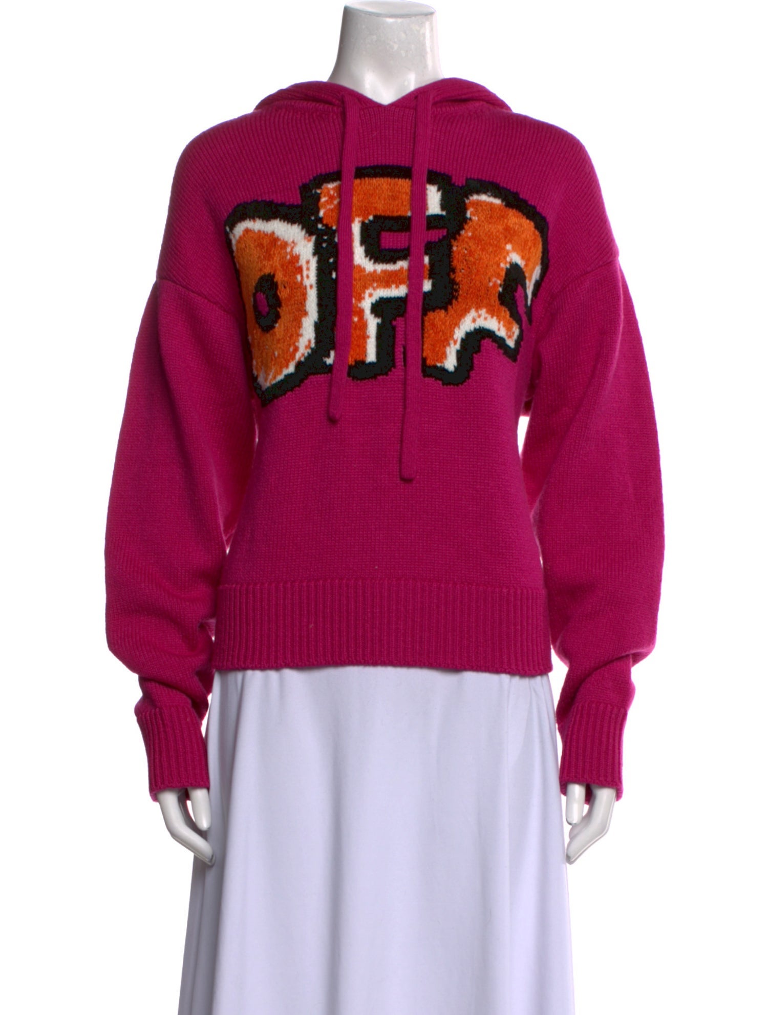 Off-White Graphic Print Crew Neck Sweater