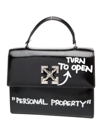 Off-White Leather Top Handle Bag