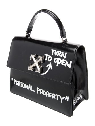 Off-White Leather Top Handle Bag