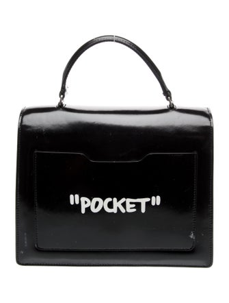 Off-White Leather Top Handle Bag
