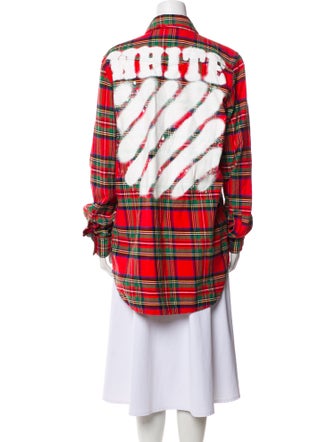 Off-White Spray Plaid Print Tunic